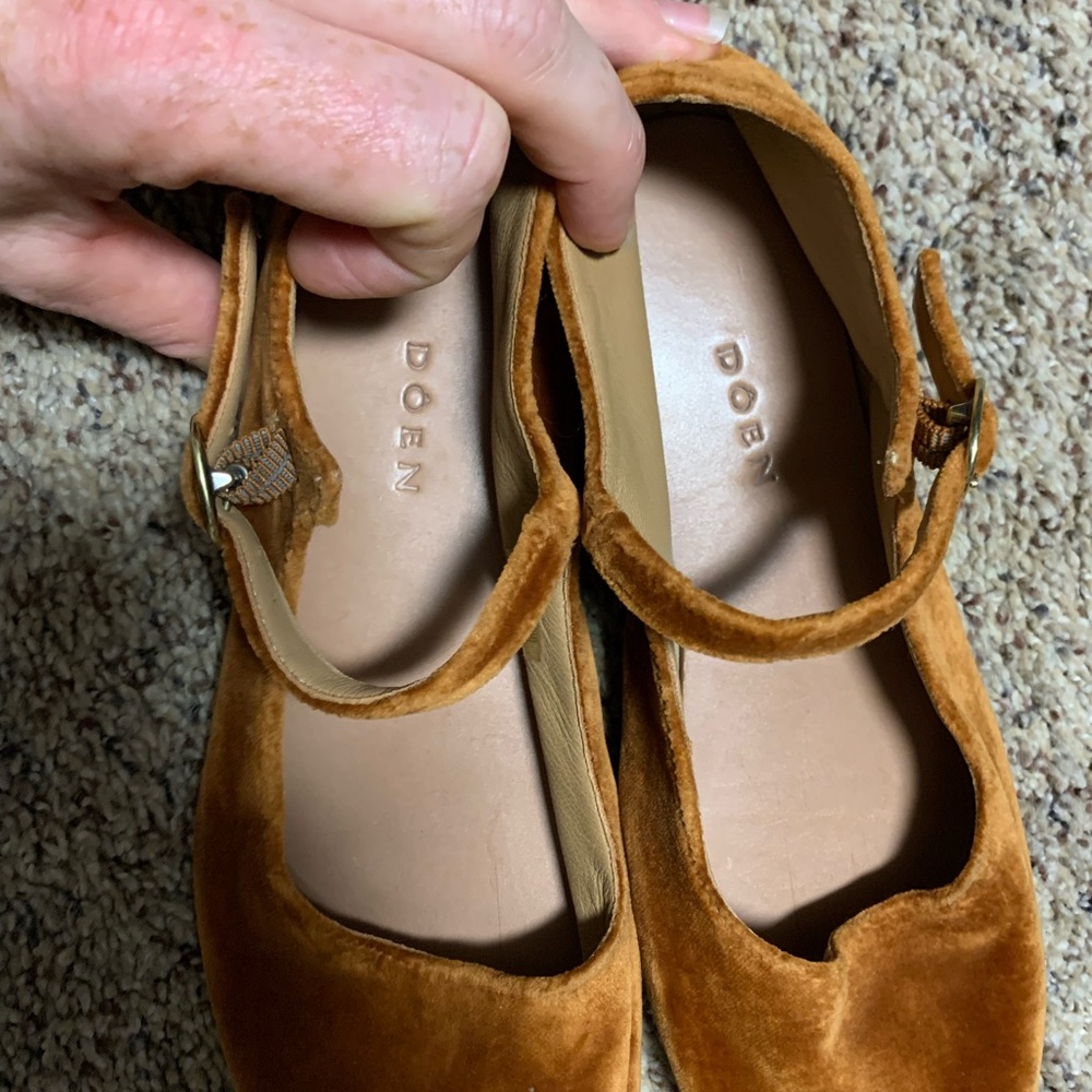 Doen brown velvet Mary janes 36 - Picture 5 of 9